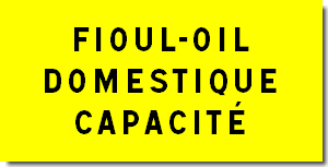 Plaque normée "FIOUL-OIL DOMESTIQUE CAPACITE"  150*75 mm