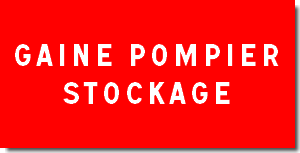Plaque normée "GAINE POMPIER STOCKAGE"  150*50 mm